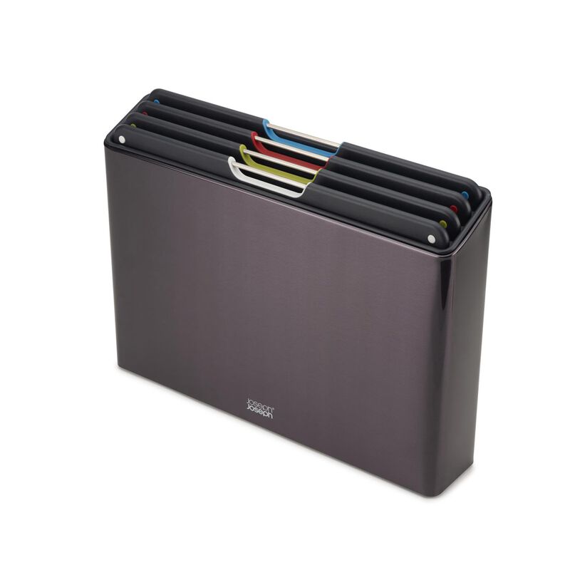 Joseph Joseph Folio Steel Chopping Board Set Of 4 Carbon Black image number 0